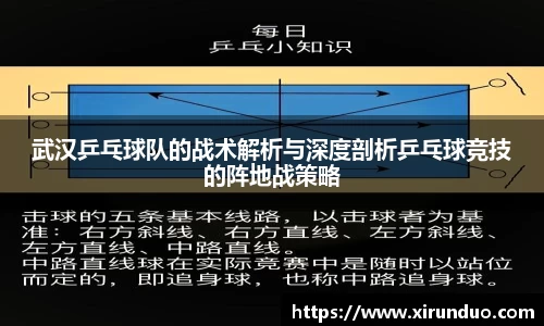 武汉乒乓球队的战术解析与深度剖析乒乓球竞技的阵地战策略